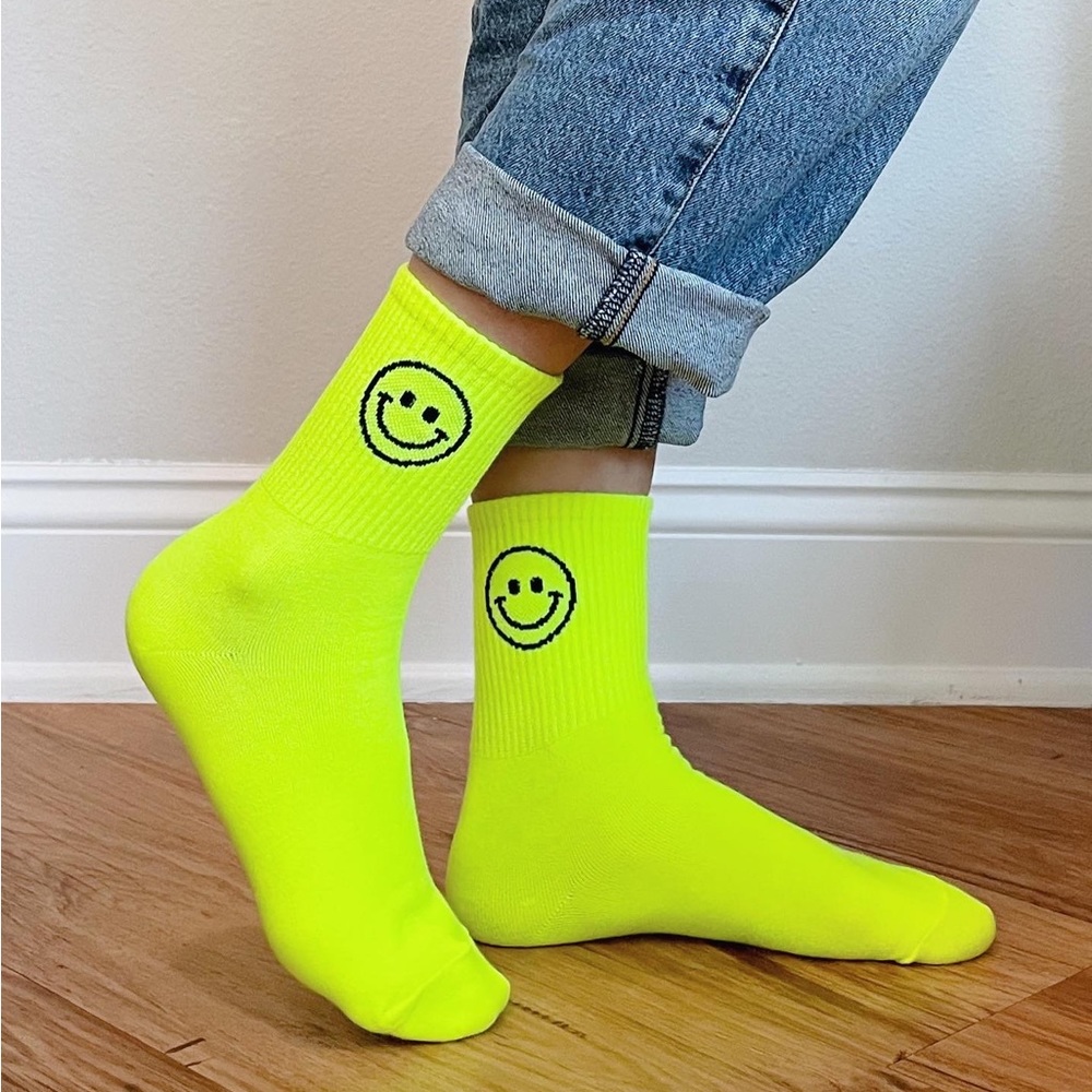 Smiley Neon Socks - Picture 5 of 7